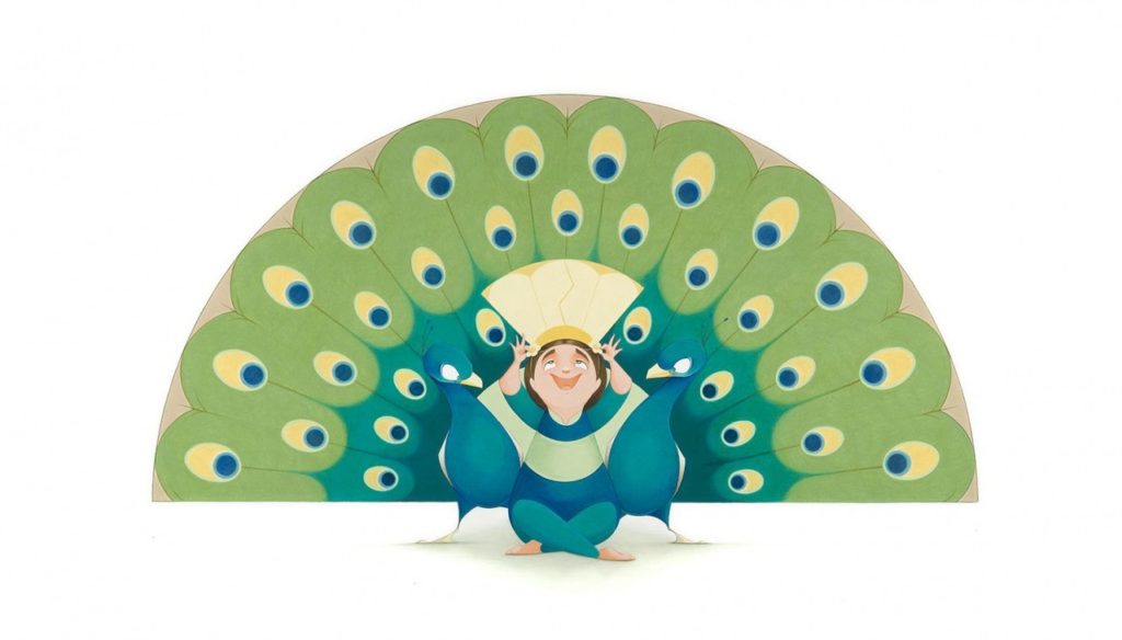 Flora y los pavos reales