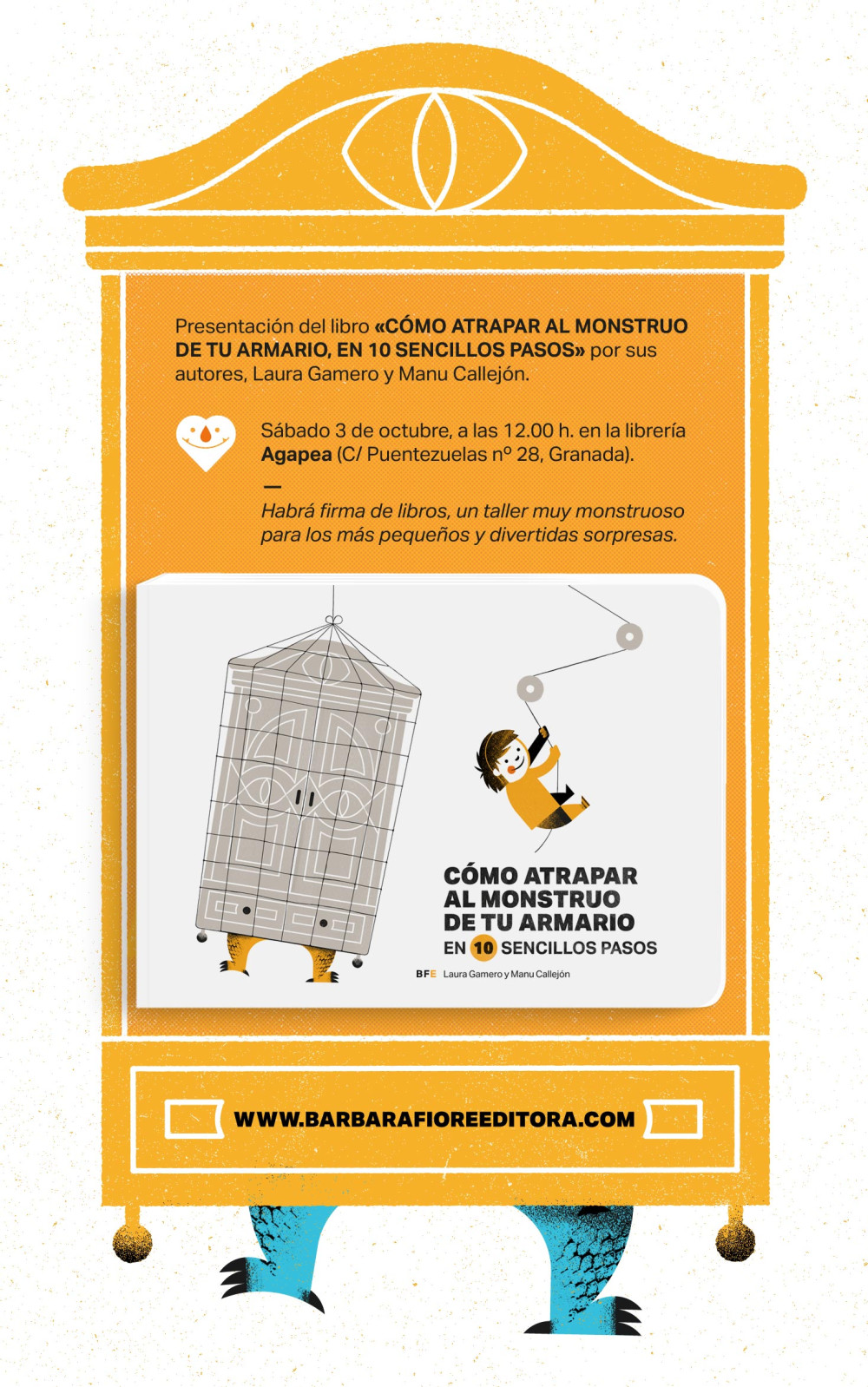 Presentación del libro: Cómo atrapar al monstruo de tu armario en 10 sencillos pasos